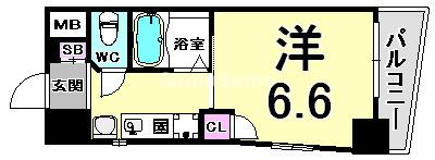 神戸市兵庫区新開地のマンションの間取り