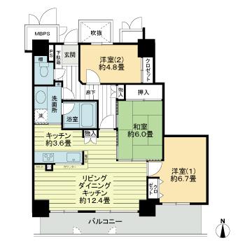 ライオンズタワー仙台長町の間取り