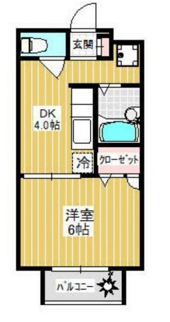 川越市田町のアパートの間取り