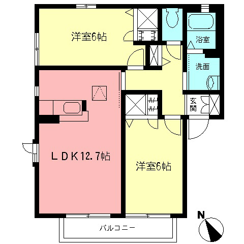 カモチカハイツIIの間取り