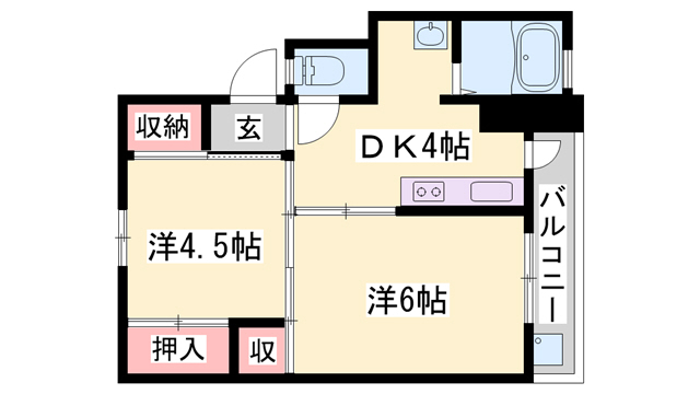 ビレッジハウス小坂の間取り