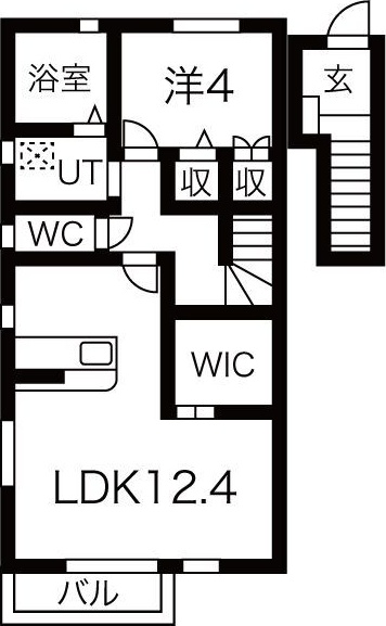 釜石市甲子町第９地割築5年の間取り