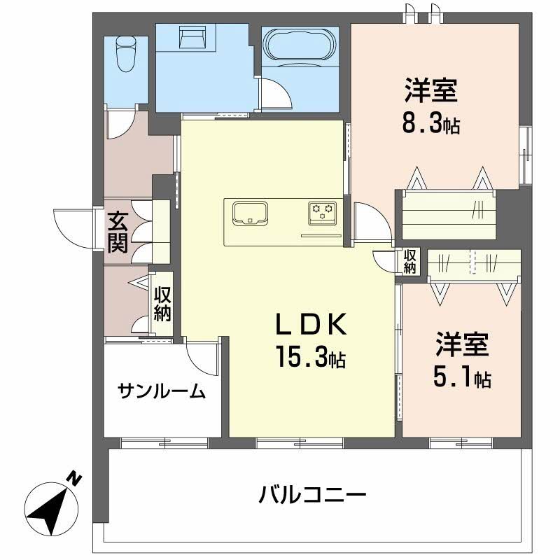 コンフォート勝川の間取り