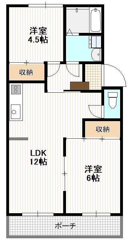 広島市西区井口のマンションの間取り