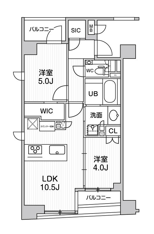 SEASON FLATS日本橋人形町プレミアの間取り