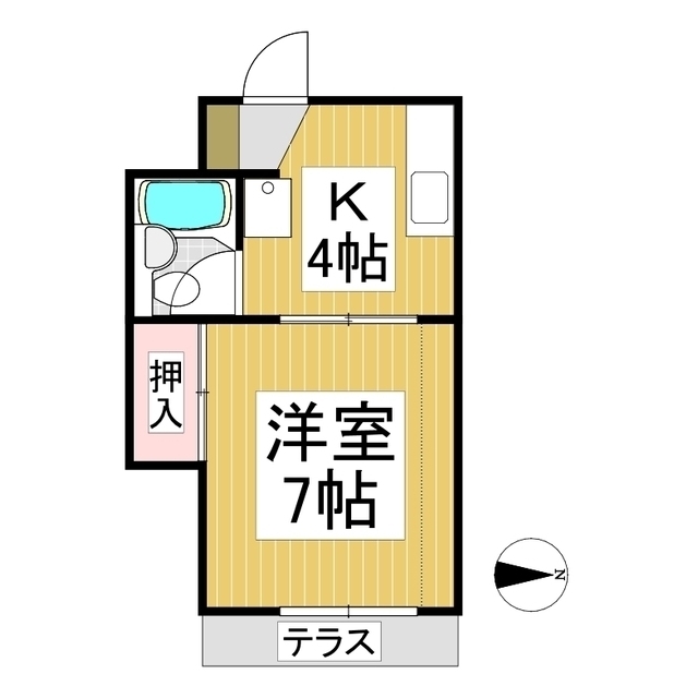 ハイツエトランゼみこと川　Ｂ棟の間取り