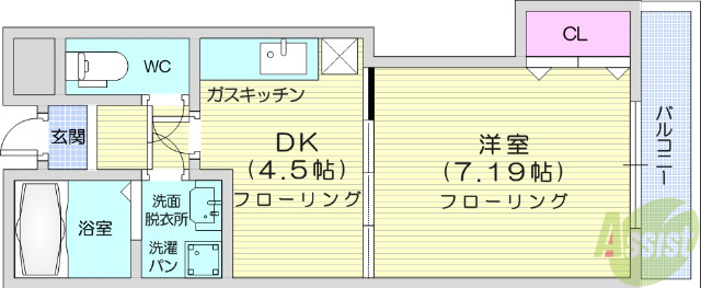 仙台市泉区泉中央のマンションの間取り