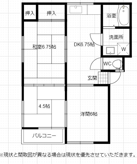 筑西市成田のアパートの間取り