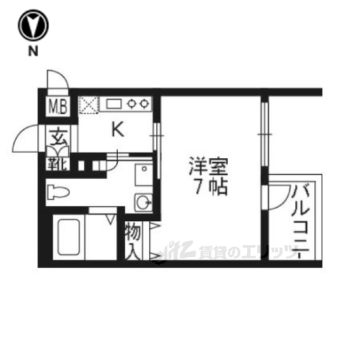 京都市上京区寺今町のマンションの間取り