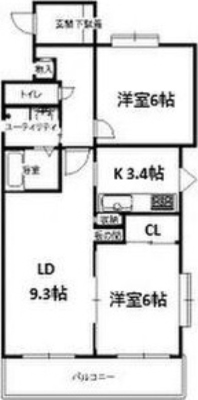 札幌市中央区大通西のマンションの間取り