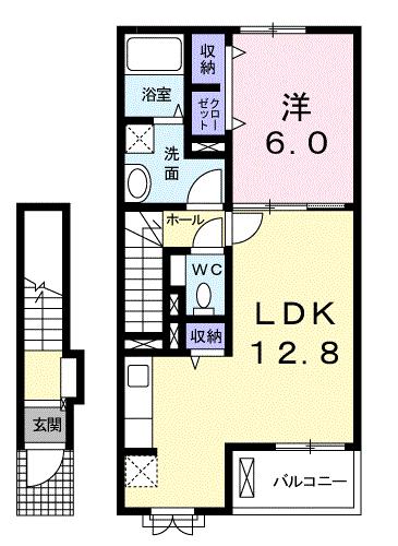 西条市壬生川のアパートの間取り