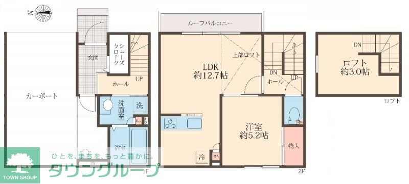 町田市三輪町のアパートの間取り