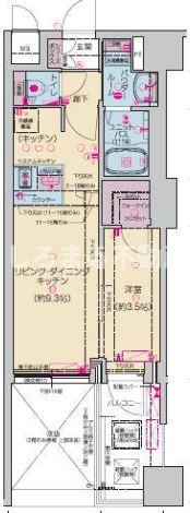 プレサンス堺筋本町ディスティニーの間取り