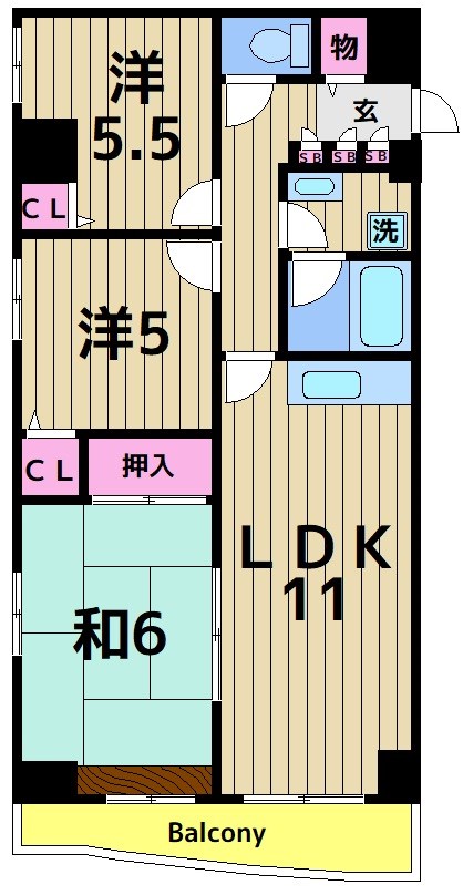 グランコスモＵの間取り