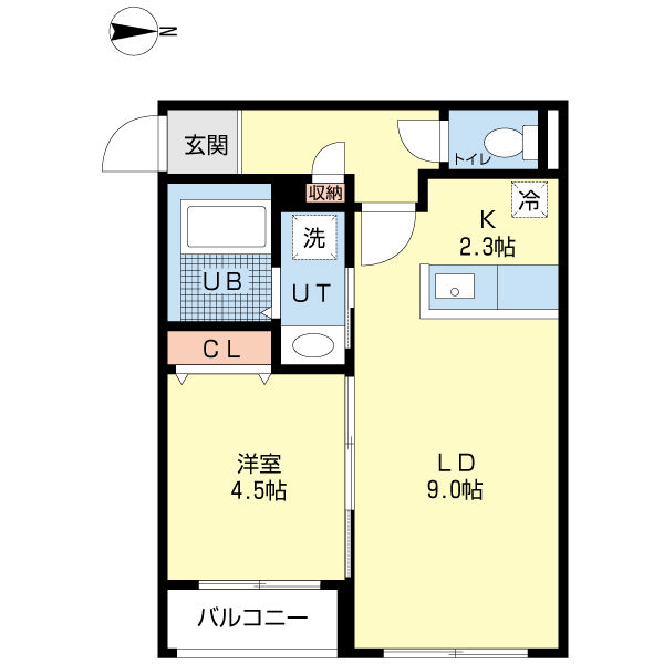 札幌市北区北十七条西のマンションの間取り