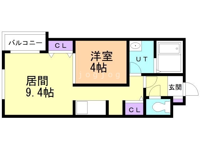 札幌市中央区北三条西のマンションの間取り