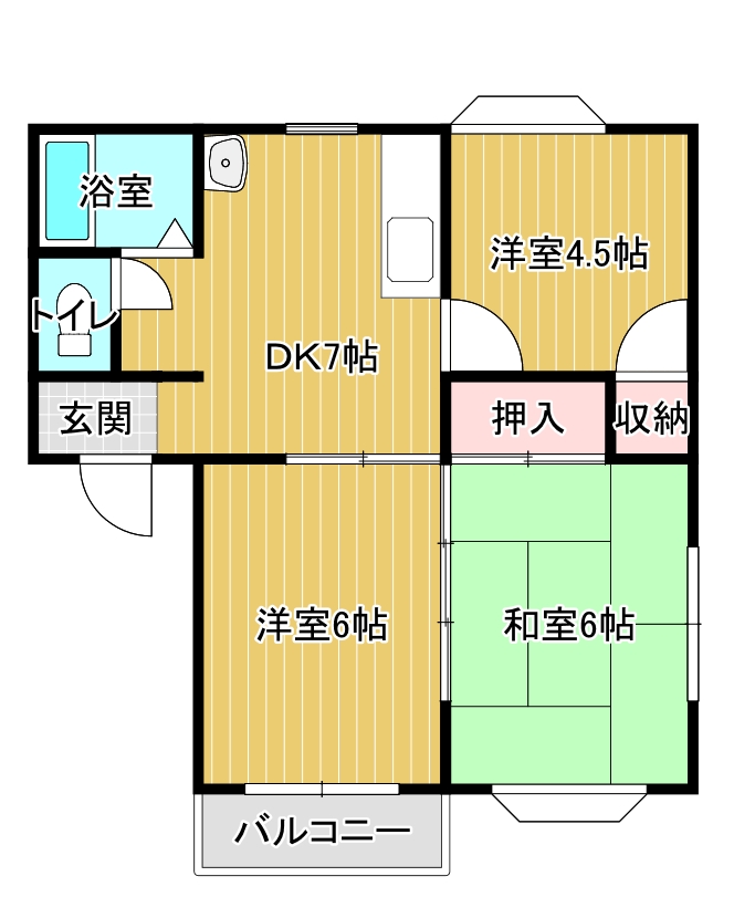 シャトレ山下Aの間取り写真