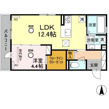 菊池郡菊陽町大字津久礼のアパートの間取り