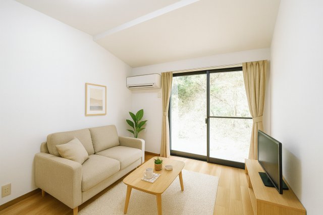 居室・リビング　CGで家具等を配置したもので家具等は含まれません。