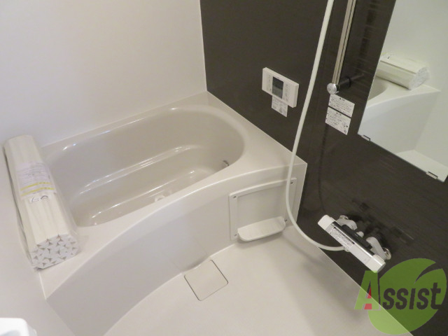 バス・シャワールーム　浴室はゆっくりと浸かれるサイズ感になっていますね。