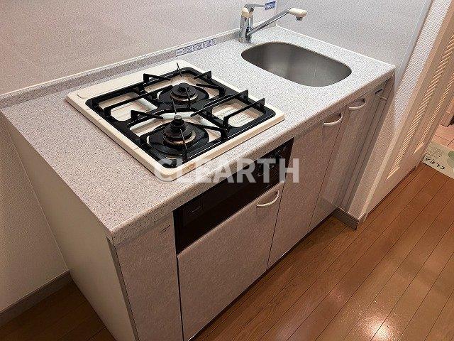 キッチン　システムキッチン（2口ガスコンロ）