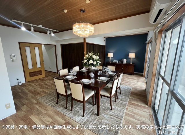 居室・リビング　家具・家電・備品等はＡＩ画像生成により配置例を示したものです