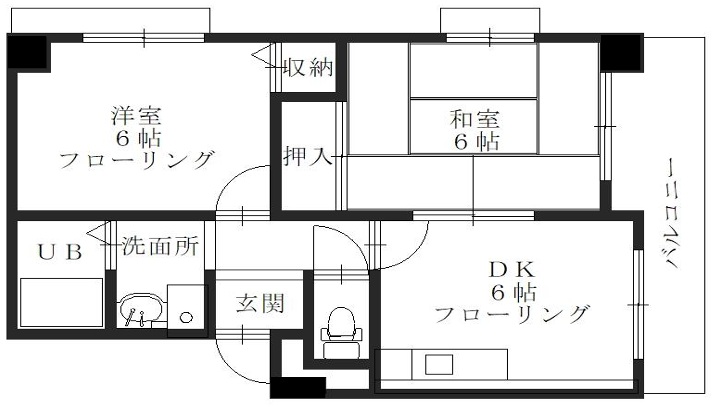エクリーズ桑津の間取り写真