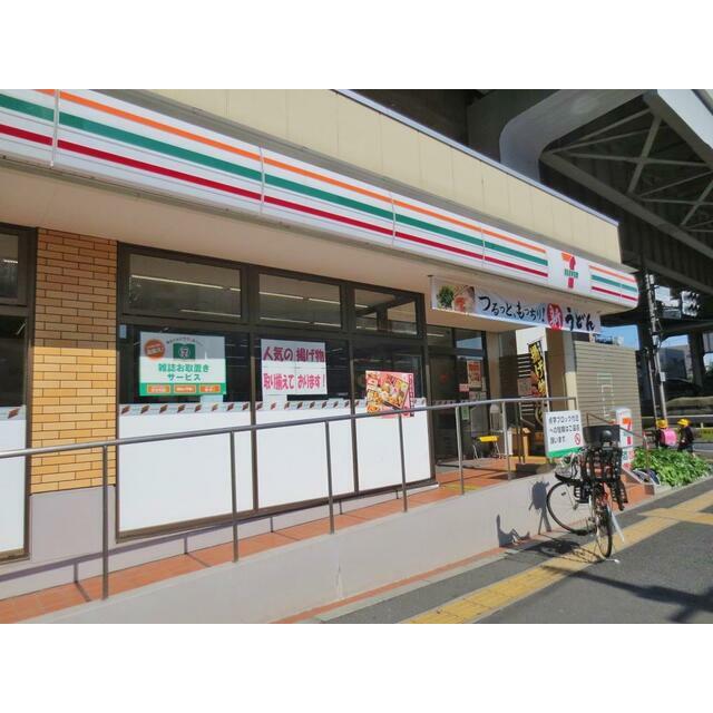コンビニ　セブンーイレブン新馬場駅前店（コンビニ）まで600m