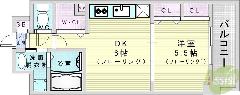 プレサンス梅田東アルファの間取り写真