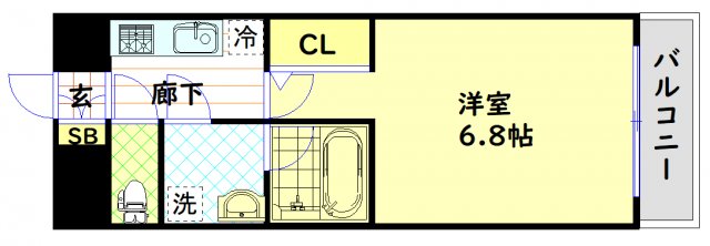 リーガル京町堀IIの間取り写真