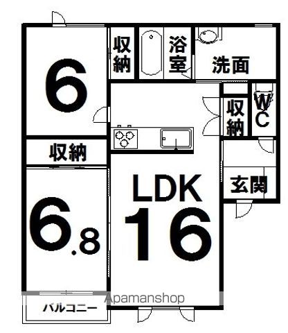 TOWN CLOVER東81の間取り写真