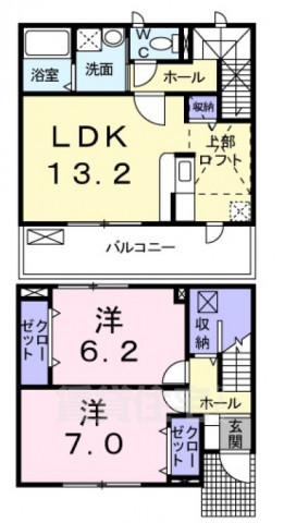 阪急京都線 総持寺駅 徒歩12分 2階建 築20年の間取り写真