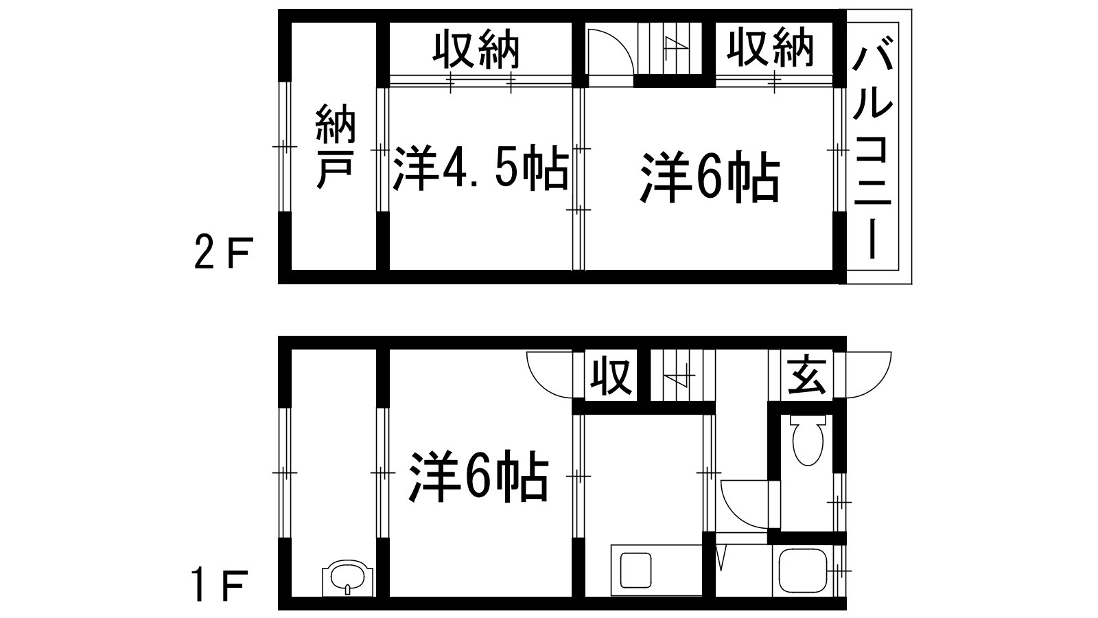 鼓が滝3丁目テラスハウスの間取り写真
