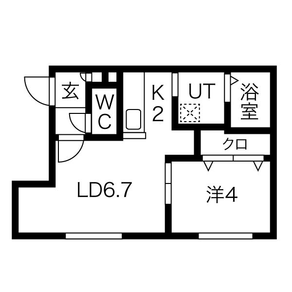 地下鉄南北線 中島公園駅 徒歩10分 4階建 築4年の間取り写真