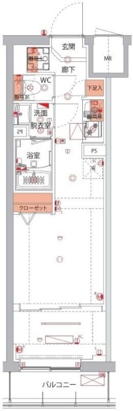 ハーモニーレジデンスパレスフロントの間取り写真