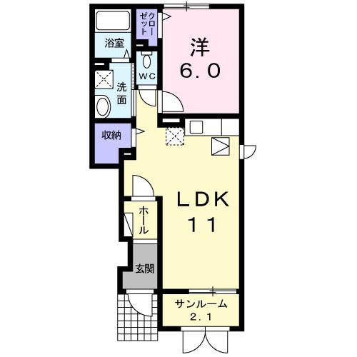 ＪＲ奥羽本線 赤湯駅 徒歩2分 2階建 築15年の間取り写真