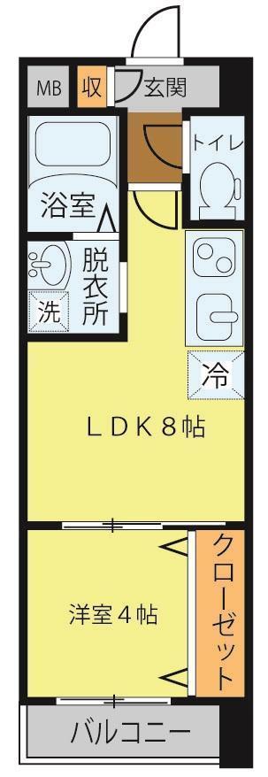 シェルグランデ泉中央の間取り写真