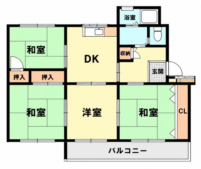 白川台住宅2号棟の間取り写真