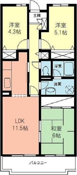 グランベル本厚木の間取り写真