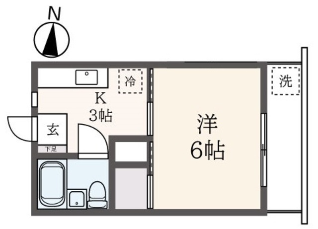 キャスル代田A棟の間取り写真