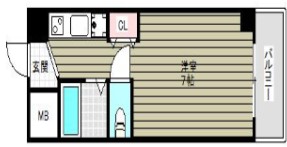 地下鉄中央線 長田駅 徒歩3分 10階建 築36年の間取り写真