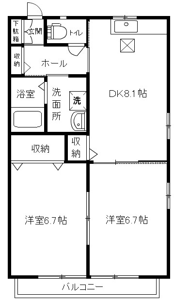 ベルフェスタ上中里の間取り