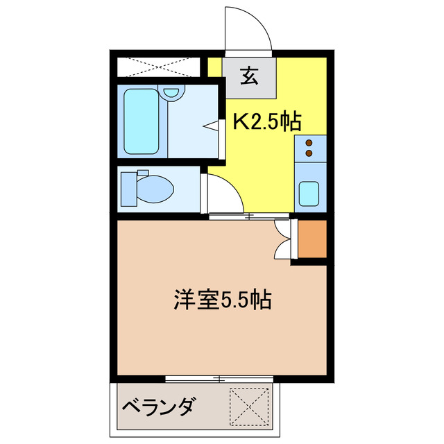 岐阜市則武中のマンションの間取り