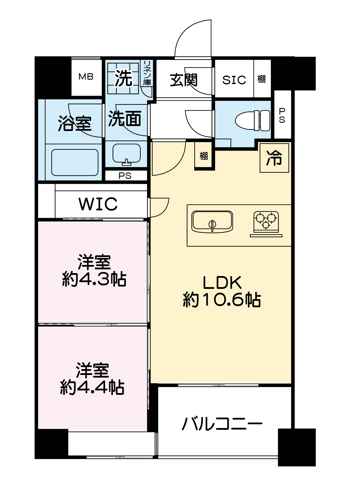 セルアージュ横濱関内エリーゼの間取り