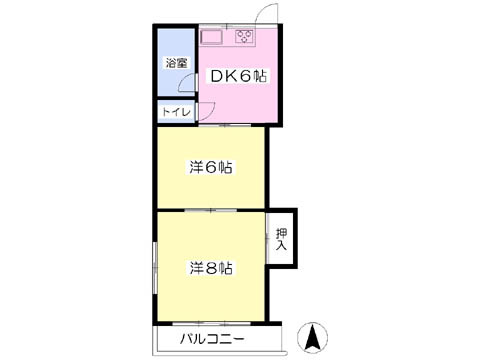 松山市柳井町のマンションの間取り