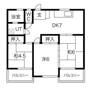 鷹匠ハイツの間取り