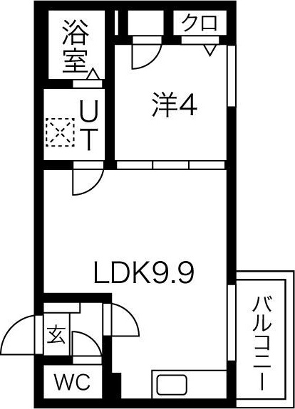 大阪市西淀川区福町のアパートの間取り