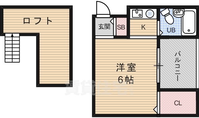 大阪市淀川区新北野のマンションの間取り