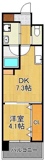 オーヴィジョンＱＵＬＡＳ小倉金田の間取り