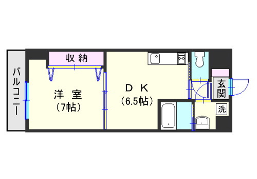 鹿児島市平之町のマンションの間取り